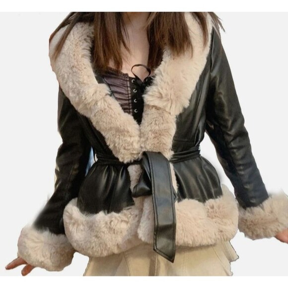 Womens S Warm Faux Fur Fluffy Coat Fleece Jacket Party Outwear Winter Fashion - Picture 3 of 6